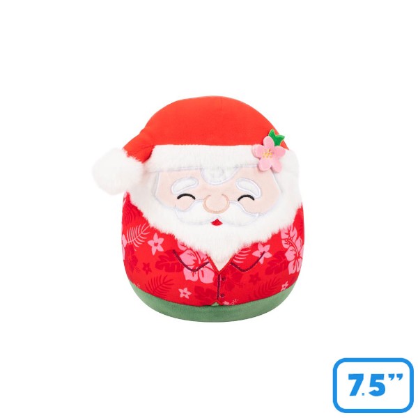 Squishmallows - Nick the Santa Claus in Red Hawaiian Shirt 7.5" Christmas Plush - Packshot 1