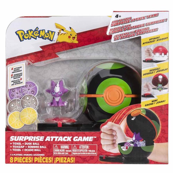 Pokemon Surprise Attack Game Toxel with Dusk Ball Collectibles