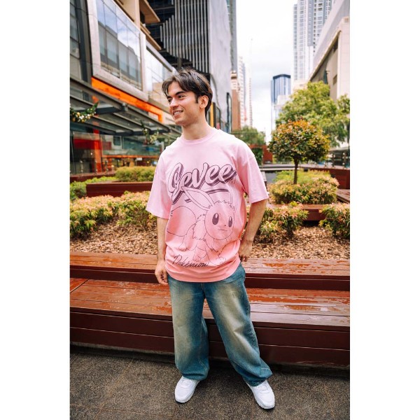 Pokemon - Eevee Line Art Oversized T-Shirt - Clothing - EB Games