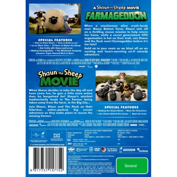 2 Movie Collection (A Shaun the Sheep Movie: Farmageddon / Shaun the Sheep Movie) - Packshot 2