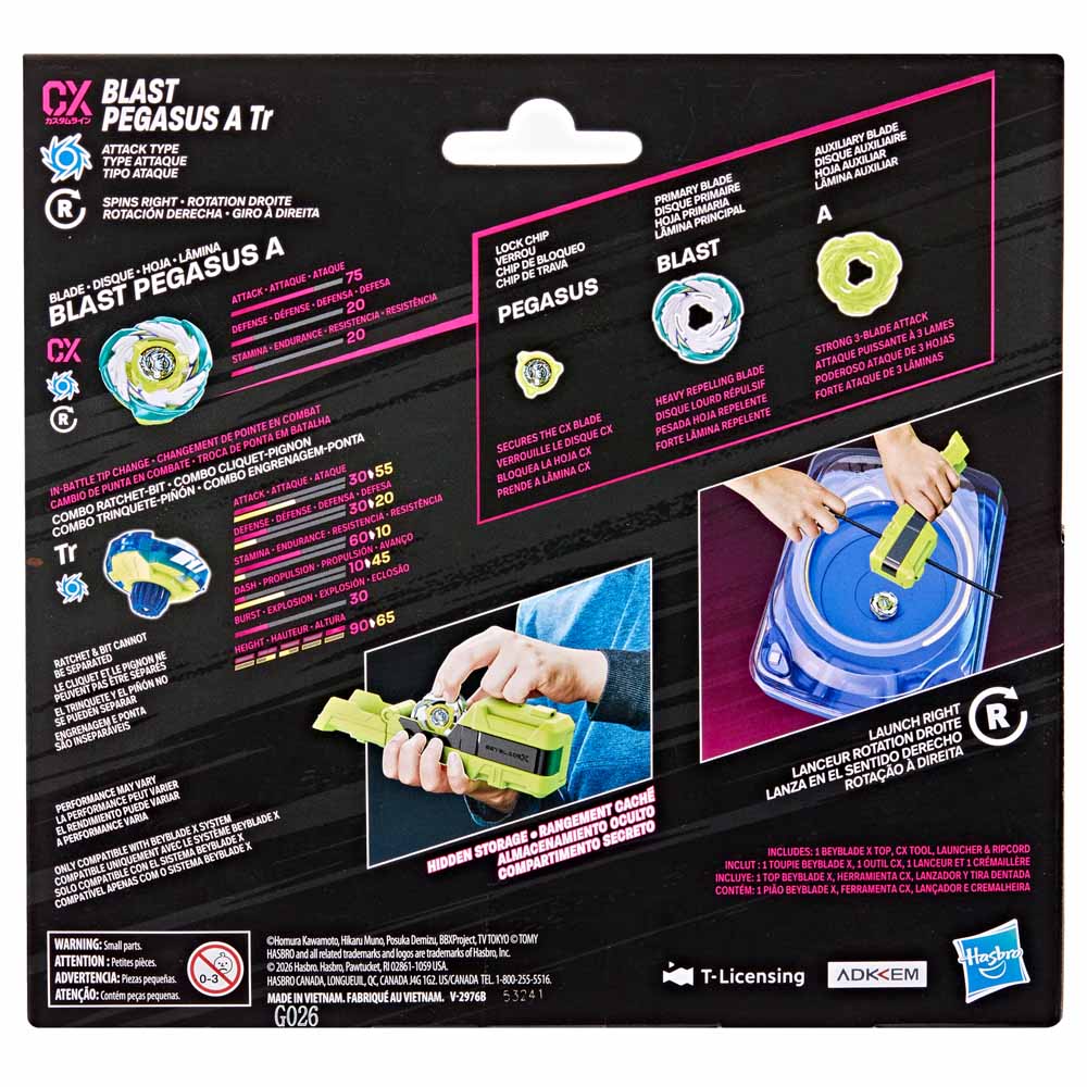 Beyblade X – Blast Pegasus A Tr Clip & Rip Launcher Set - Packshot 6
