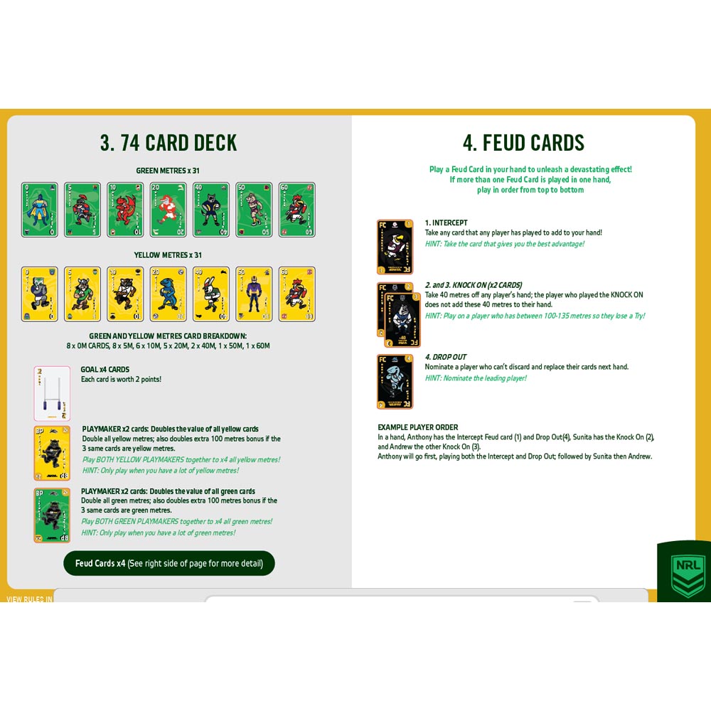 NRL Footy Feud Rookie Card Game - Packshot 3
