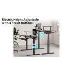 Eureka 72" Studio Electric Standing Desk With Keyboard Tray - Packshot 3