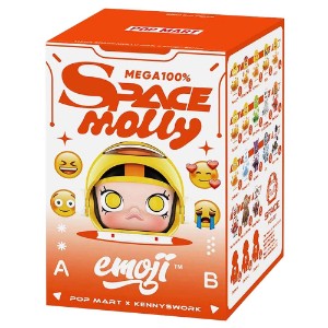 POP MART - Mega 100% Space Molly x Emoji Blind Box (Single Box)