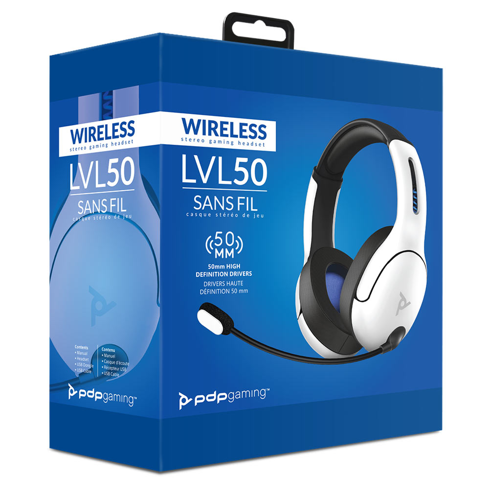PDP Gaming LVL 50 Wireless Stereo Gaming Headset White PlayStation