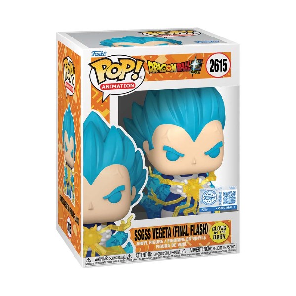 Dragon Ball Z - SSGSS Vegeta (Final Flash) (Glow) Pop! Vinyl Figure - Packshot 3
