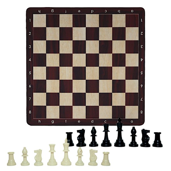 LPG Club Chess Set Board Game - Brown Woodgrain - Packshot 1