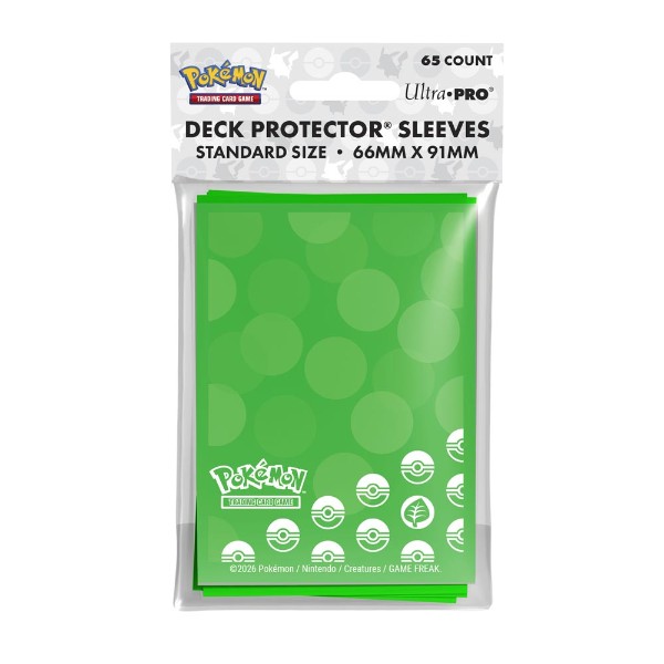 Pokemon - TCG - Energy Deck Protector Sleeves - Grass - Packshot 1