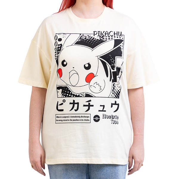 Pokemon - Manga Pikachu Oversized T-Shirt - Packshot 1