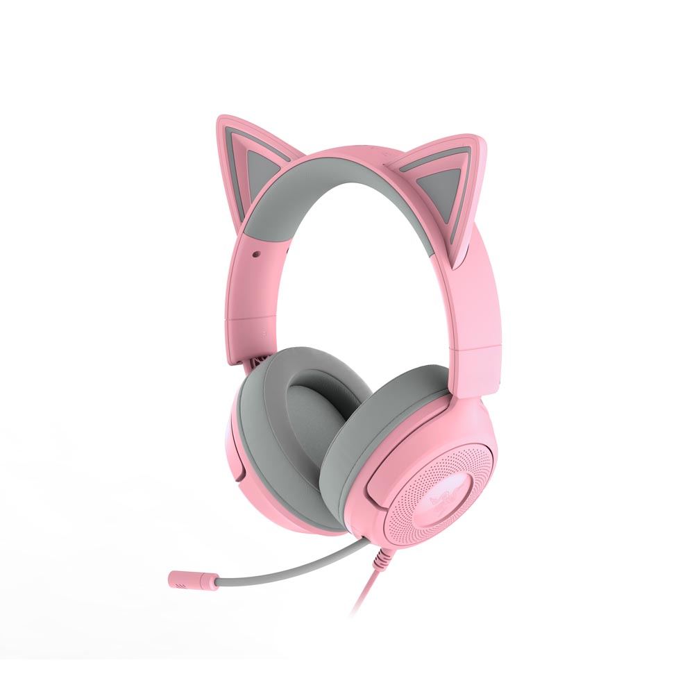 Razer Kraken V3 X Kitty Ears Gaming Wired Headset - Quartz - Packshot 5