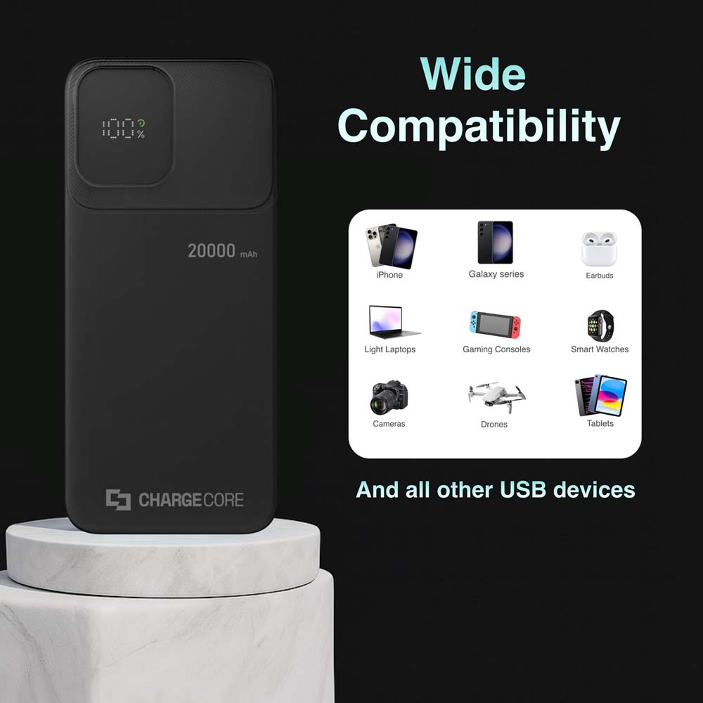 Lasser - ChargeCore SafeCharge Max 20K - Black - Packshot 5