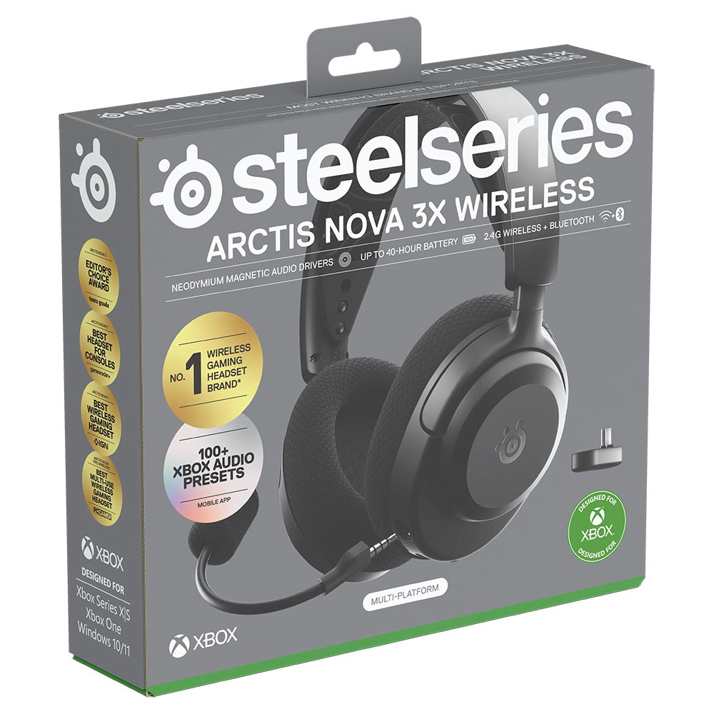 SteelSeries Arctis Nova 3X Wireless Headset - Black - Packshot 5