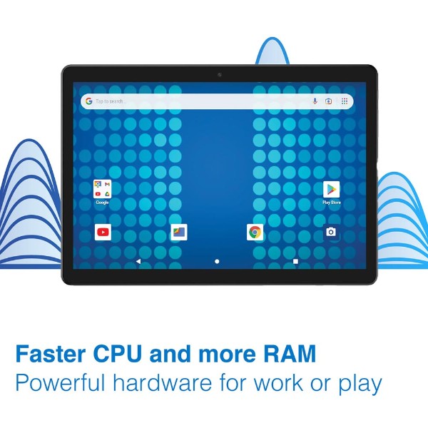 Laser 10" IPS Android Tablet 32GB WiFi - Black - Packshot 4
