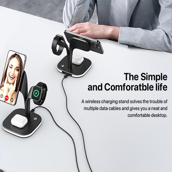 Laser 5 in 1 Wireless Charging Station with Night Light - Packshot 6
