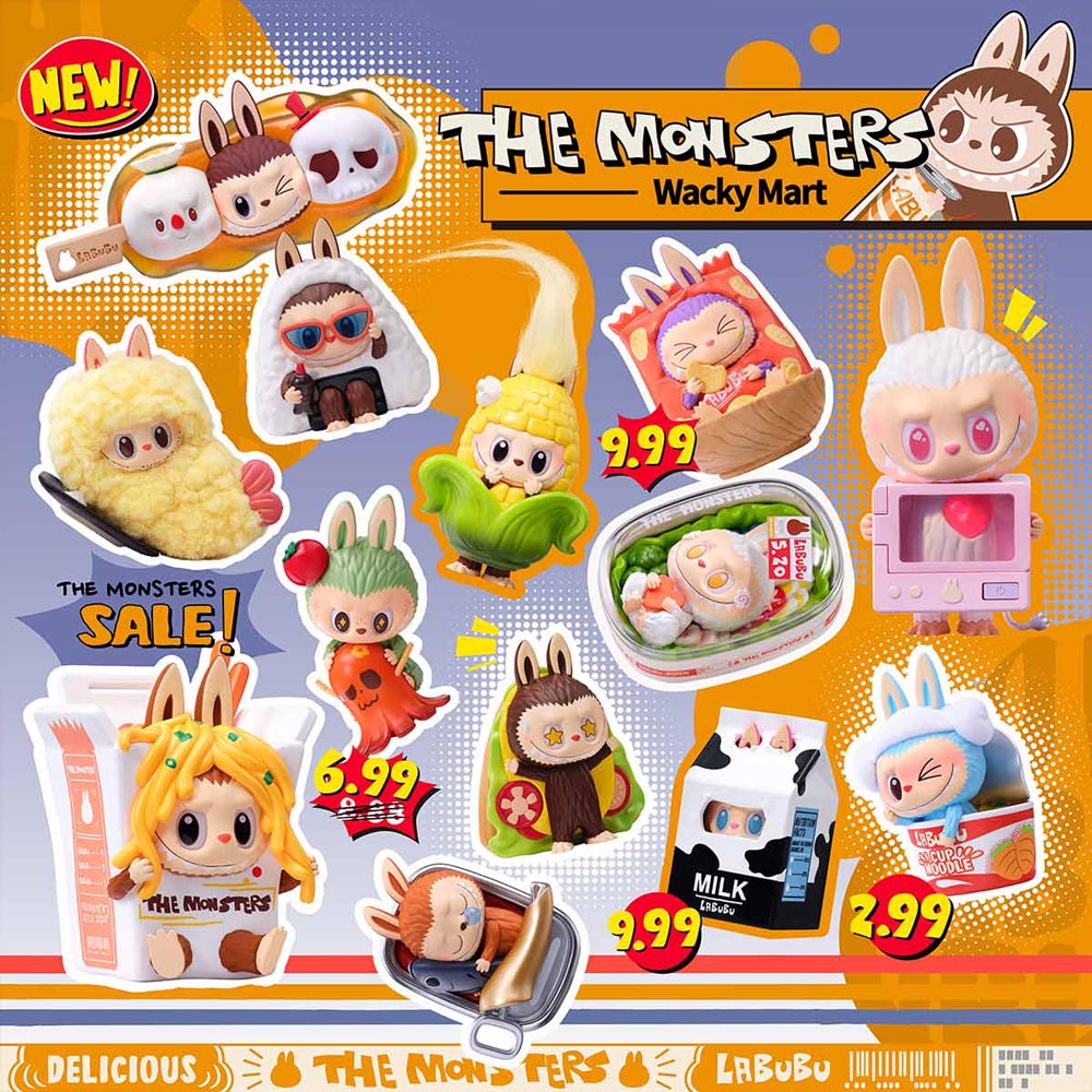 POP MART THE MONSTERS Wacky Mart 1 BOX。 POP MART - Labubu The Monsters Wacky Mart Series Blind Box