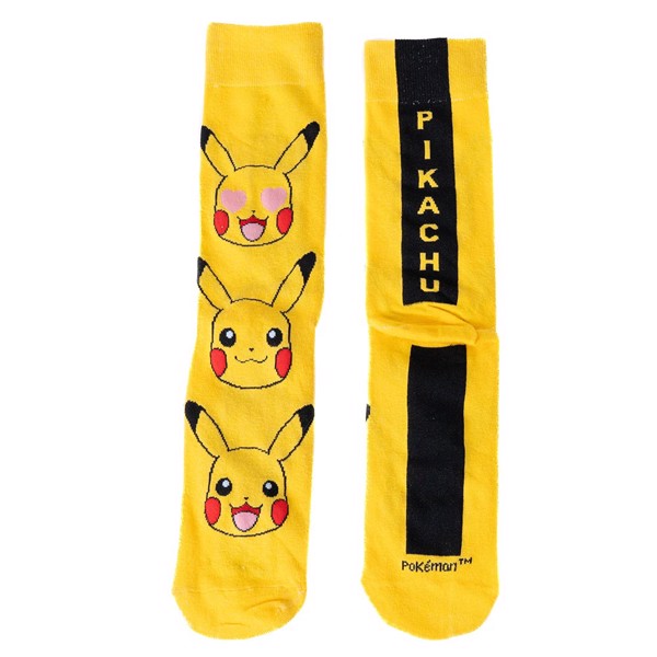 thumbnail image 2 of Pokemon Character Faces Crew Socks 5-Pack - Pokedex Numbers With Pikachu Eevee Bulbasaur Charmander Squirtle 2 of 13