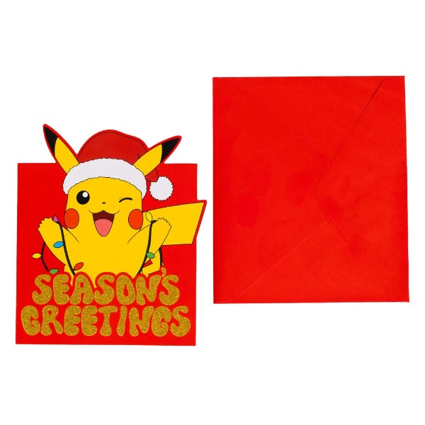 Pokemon - Pikachu Seasons Greetings Christmas Greeting Card - Packshot 3
