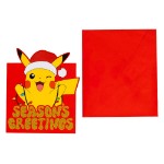 Pokemon - Pikachu Seasons Greetings Christmas Greeting Card - Packshot 3