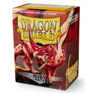 Dragon Shield TCG - 100 Matte Trading Card Sleeves - Ruby