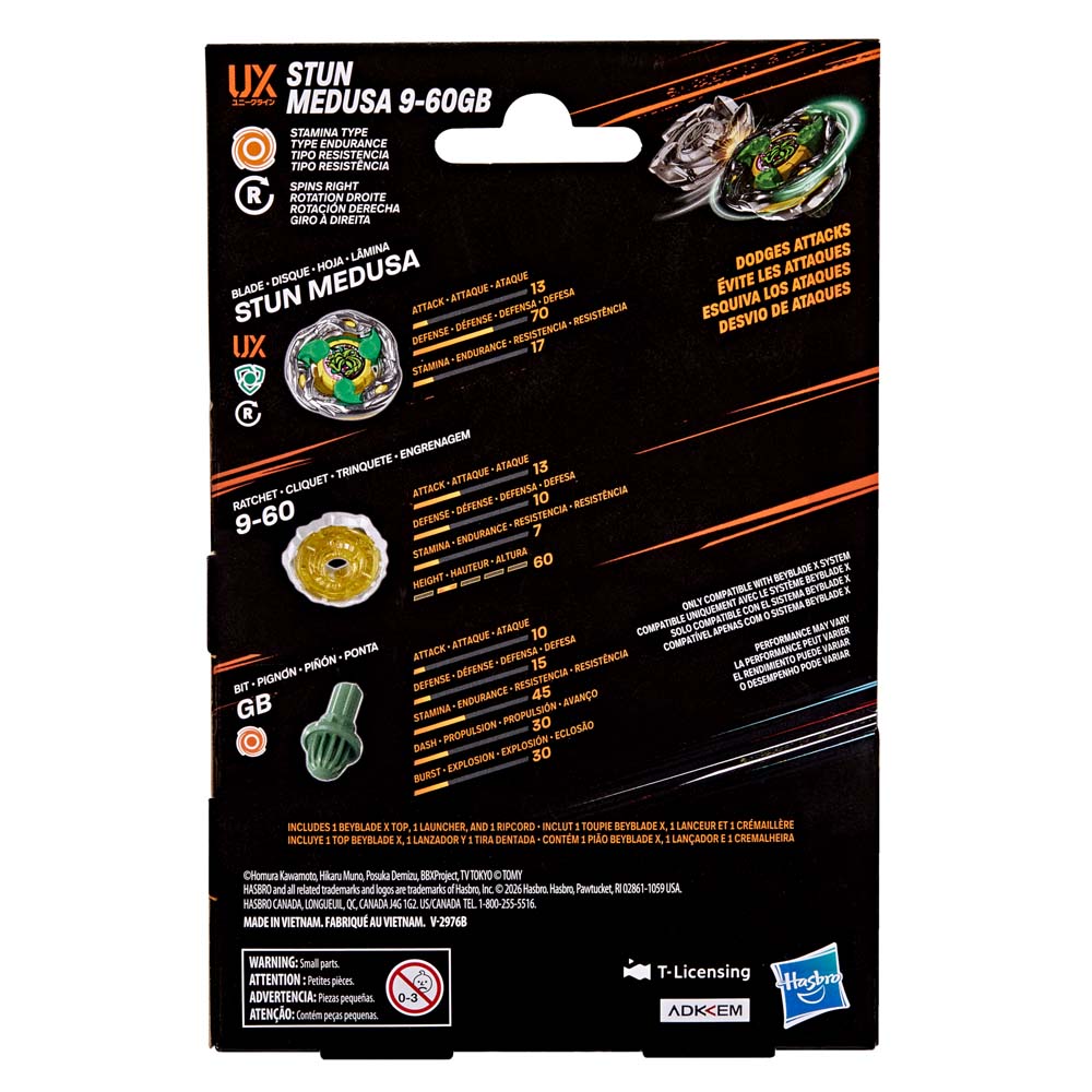 Beyblade X - Stun Medusa 9-60GB UX Starter Pack Set - Packshot 6