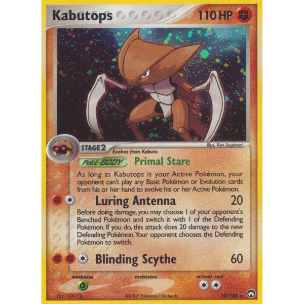 Pokemon - TCG - Power Keepers - Kabutops Reverse Holofoil 10/108