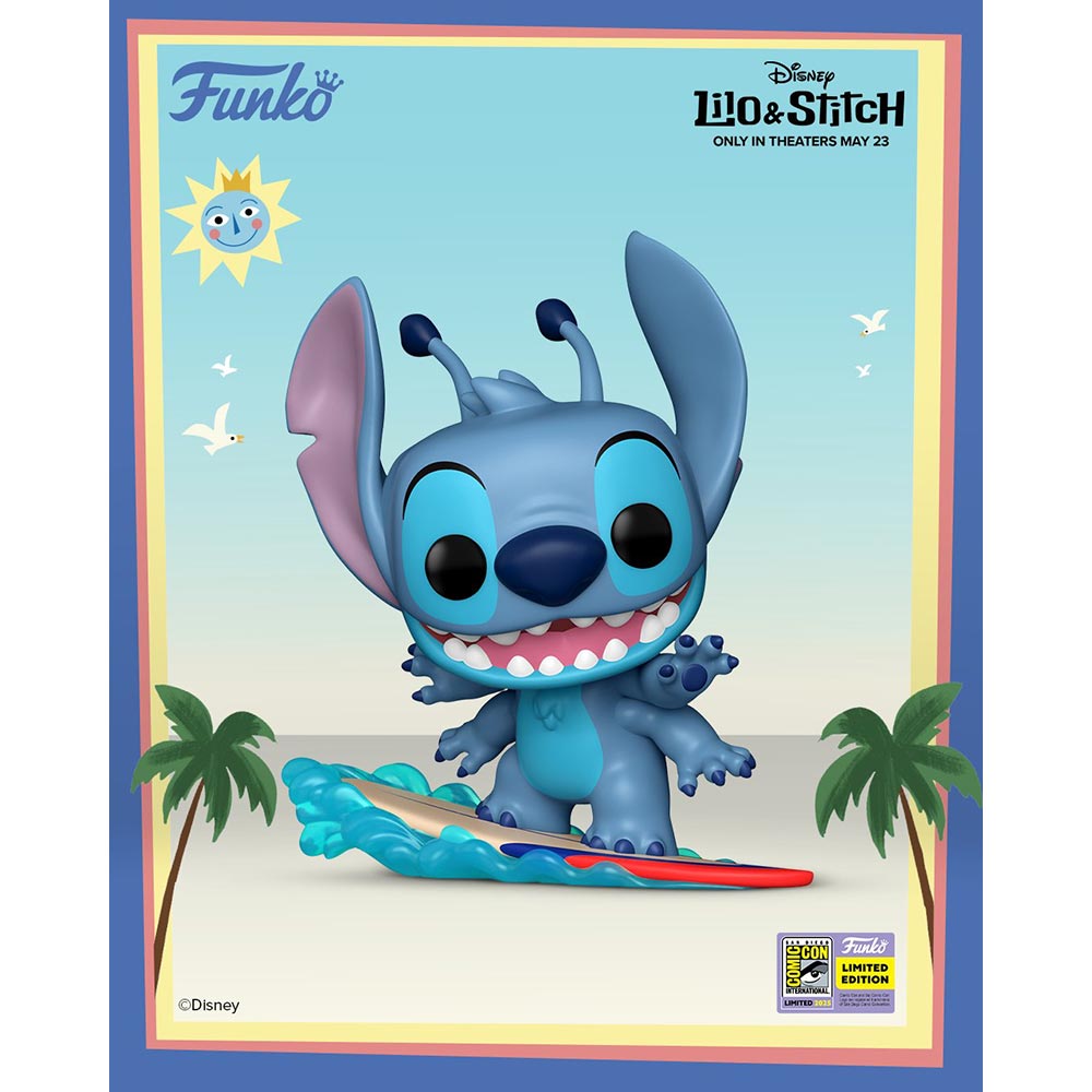 Disney - Lilo & Stitch - Stitch on Surfboard SDCC 2025 Pop! Vinyl Figure - Packshot 3