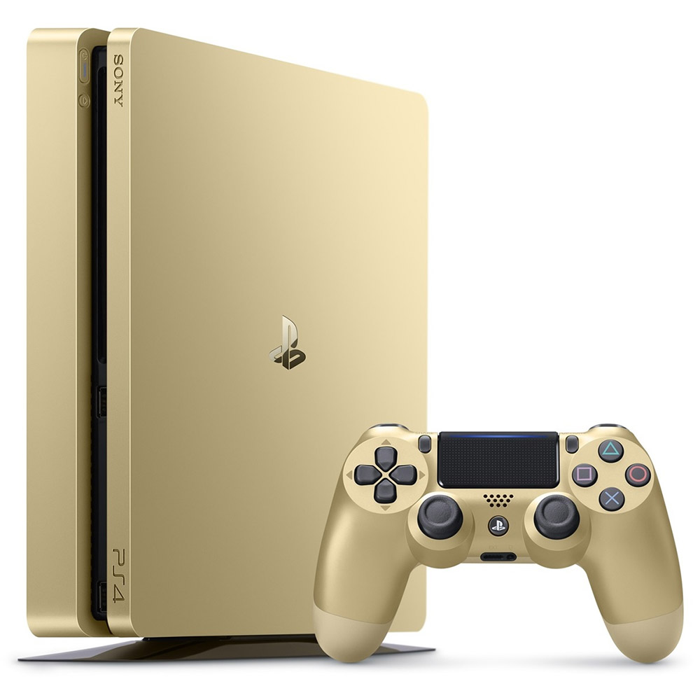 PlayStation Slim 500GB Gold Console (Premium Refurbished