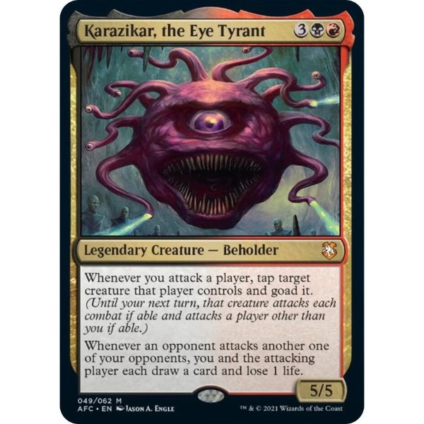 Magic: The Gathering - TCG - Commander: Adventures in the Forgotten Realms - Karazikar, the Eye Tyrant Foil 49 - NM/M - Packshot 1