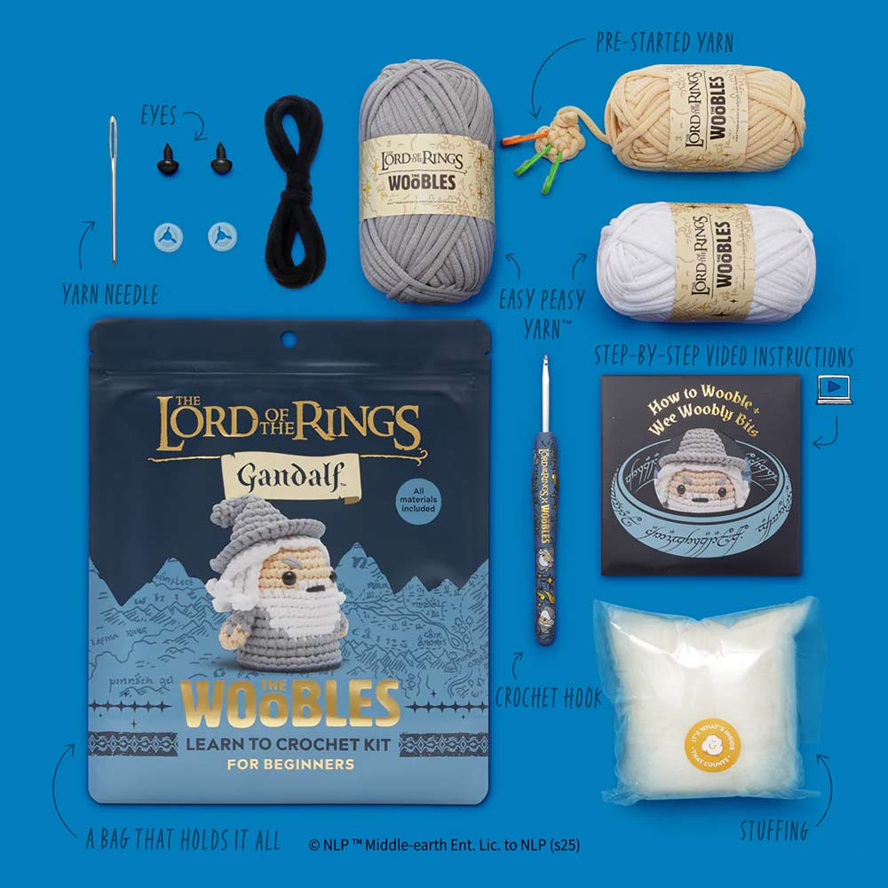 The Lord of The Rings - The WOOBLES Gandalf Crochet Kit - Packshot 4