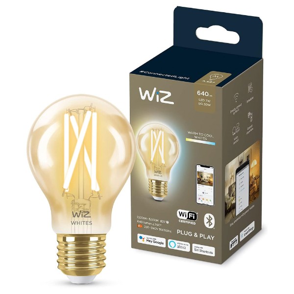WiZ A60 E27 7W Smart Filament Globe Gen2 - Packshot 1