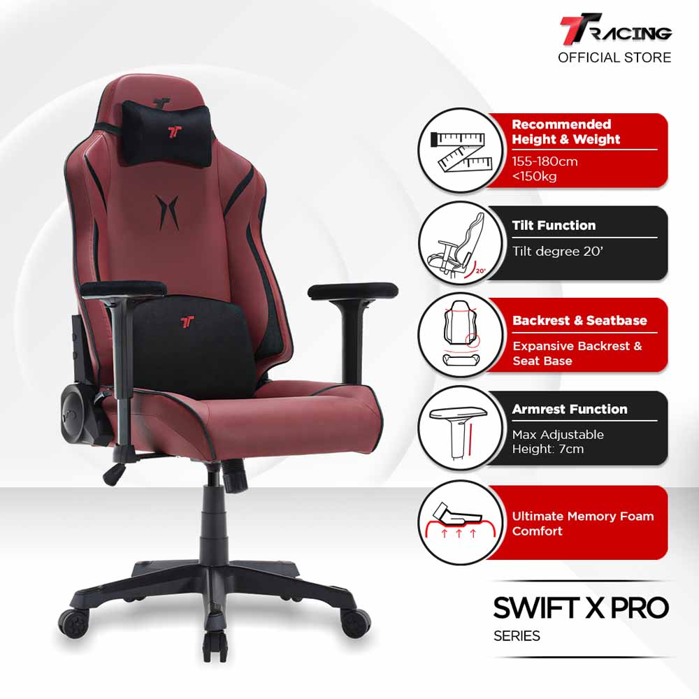 TTRacing Swift X Pro Gaming Chair - Red - Packshot 5