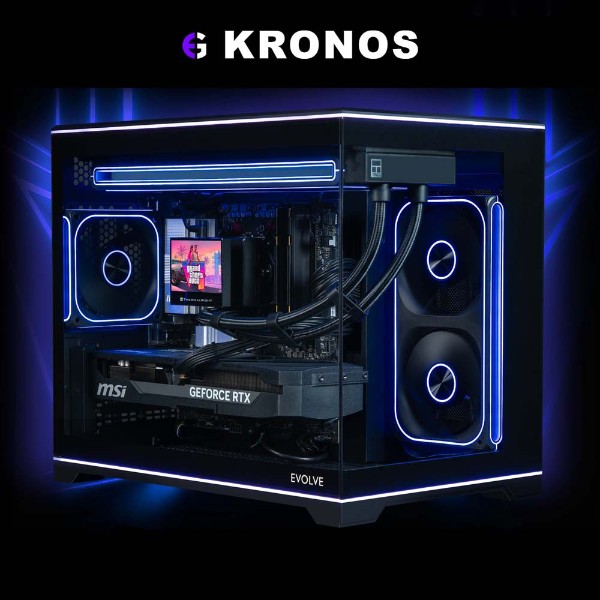 Evolve Kronos | NVIDIA GeForce RTX 5070 Ti 16GB | AMD Ryzen 7 7800X3D (8C / 16T) Gaming PC - Packshot 2