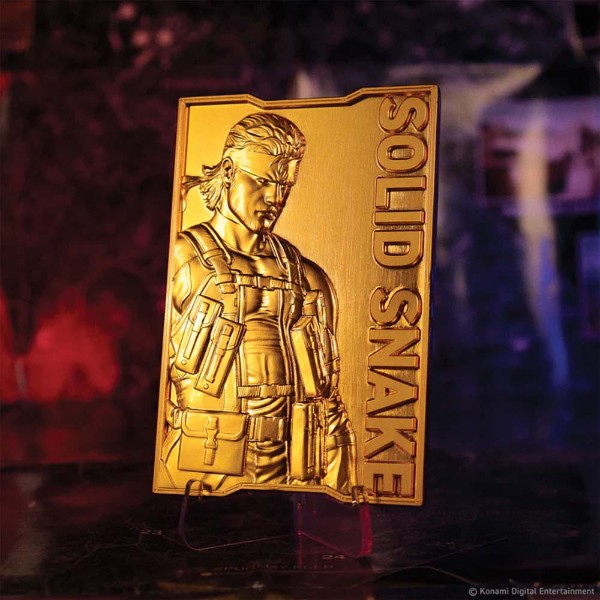 Metal Gear Solid 2 - 24k Gold Plated Snake Ingot - Packshot 4