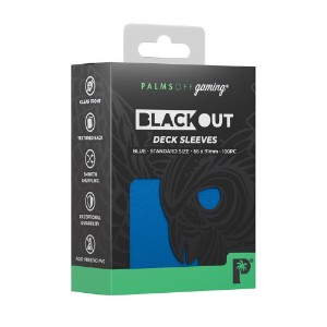 Palms Off Gaming - Blackout Deck Sleeves 100pk - Standard Size - Blue