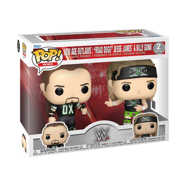 WWE - New Age Outlaws 'Road Dogg' Jesse James & Billy Gun Pop! Vinyl Figure 2-Pack - Packshot 2
