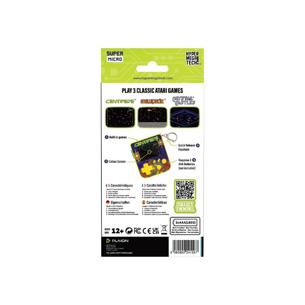 HyperMegaTech! Super Micro Keychain Gamer Console - Centipede Edition - Packshot 3