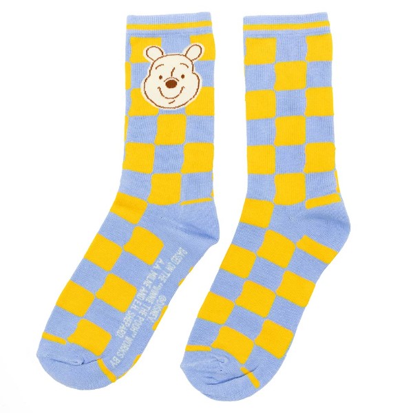 Disney - Winnie The Pooh Checkered Kids Crew Socks - Packshot 1