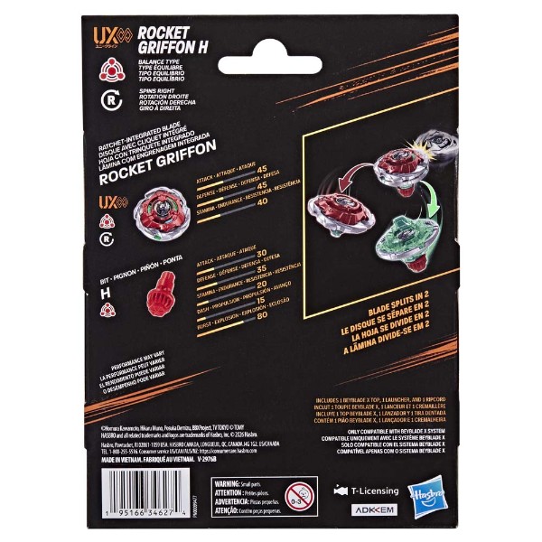 Beyblade X - Rocket Griffon H UX Infinity Starter Pack Set - Packshot 6