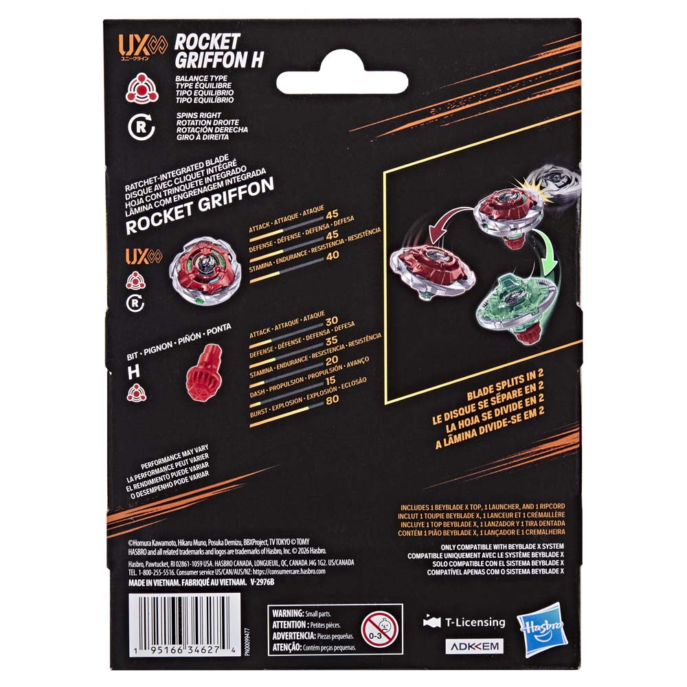 Beyblade X - Rocket Griffon H UX Infinity Starter Pack Set - Packshot 6