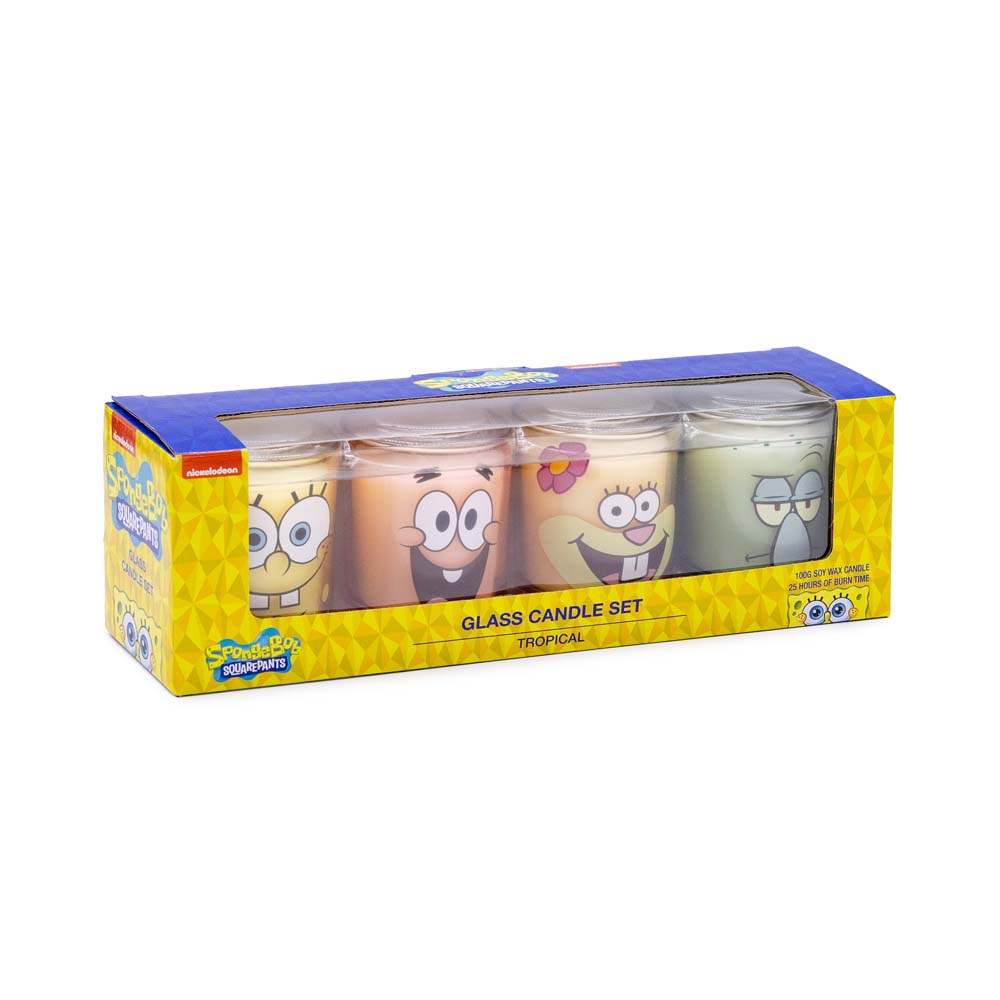 SpongeBob SquarePants - Bikini Bottom Gang Glass Candle Set 4-Pack - Packshot 3