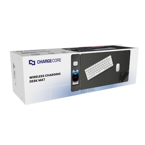 Laser Wireless Charging Desk Mat - Black - Packshot 4