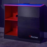 X Rocker Carbon-Tek Chest of 3 Drawers with LED Lights - Black - Packshot 6