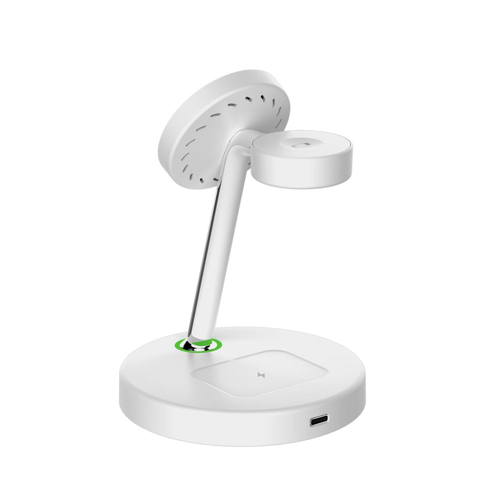 Laser 3 in 1 Wireless Charging Station - White - Packshot 2