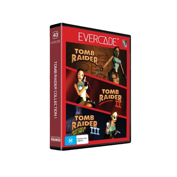 Evercade Neon Retro EXP-R Handheld + Tomb Raider Collection 1 Console Bundle - Packshot 2