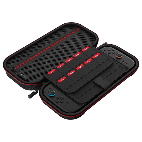 Powerwave Premium Carry Case for Nintendo Switch 2 - Black Crimson - Packshot 4