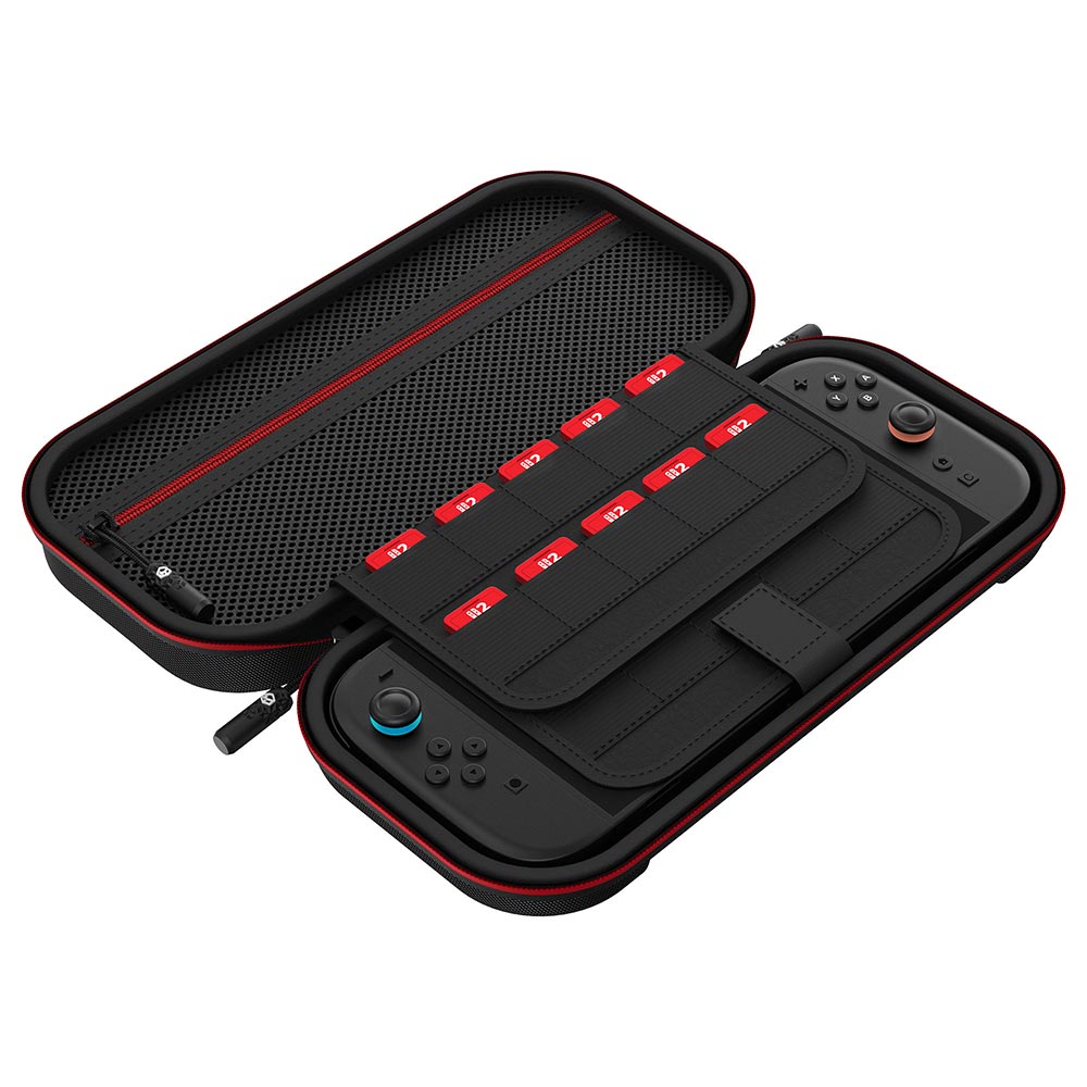 Powerwave Premium Carry Case for Nintendo Switch 2 - Black Crimson - Packshot 4