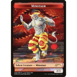 Magic: The Gathering - TCG - Unique and Miscellaneous Promos - Minotaur Token (2021 Lunar New Year Promo) Foil 2 - NM/M