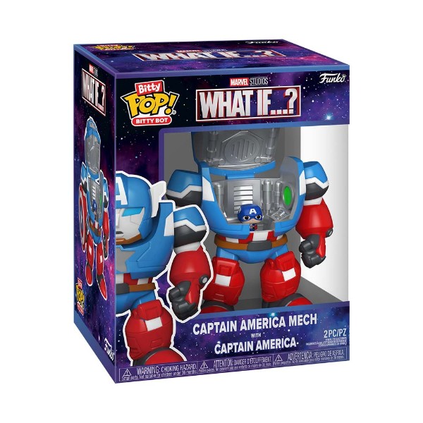 Marvel - What If...? Captain America Mech with Captain America Bitty Pop! Bot Vinyl Figure - Packshot 4