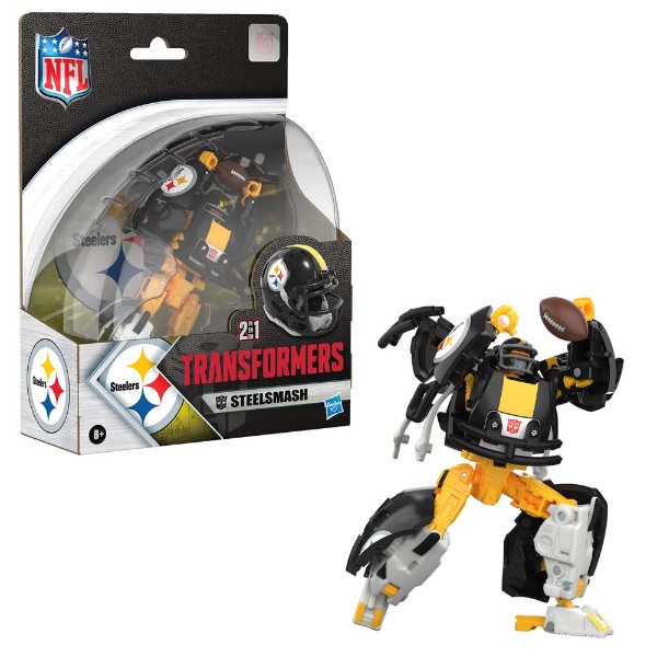 Transformers x NFL - Pittsburgh Steelers Steelsmash Action Figure - Packshot 4