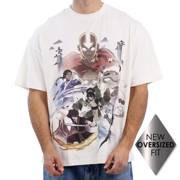 Avatar: The Last Airbender - Team Avatar Elements Oversized T-Shirt - Packshot 1